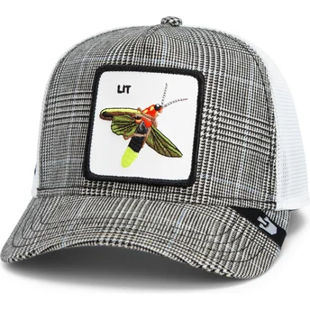 Cap zaoblená black snapback Goorin Bros. Lit Firefly Luxury Moon The Farm Black and White Hat The Farm de Goorin Bros.
