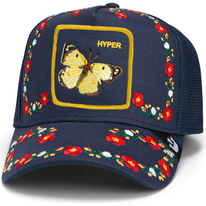 cap-zaoblena-navy-blue-snapback-goorin-bros-butterfly-hyper-active-flora-fauna-the-farm-navy-blue-hat-the-farm-de-goorin-bros
