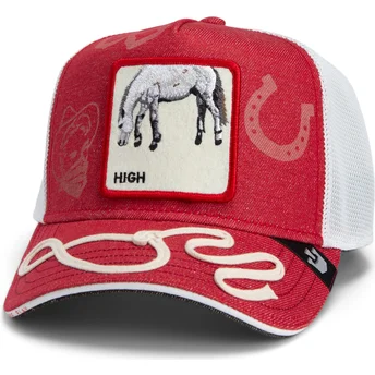 Šiltovky zaoblená kamionista červená snapback Goorin Bros. High Way Up Horse Play The Farm Red Hat The Farm de Goorin Bros.
