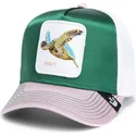 gorra-trucker-verde-blanca-y-rosa-tortuga-wavy-allablur-great-escape-the-farm-de-goorin-bros