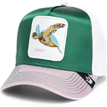 siltovka-zaoblena-viacfarebna-snapback-goorin-bros-turtle-wavy-allablur-great-escape-the-farm-green-white-and-pink-hat-the-farm-