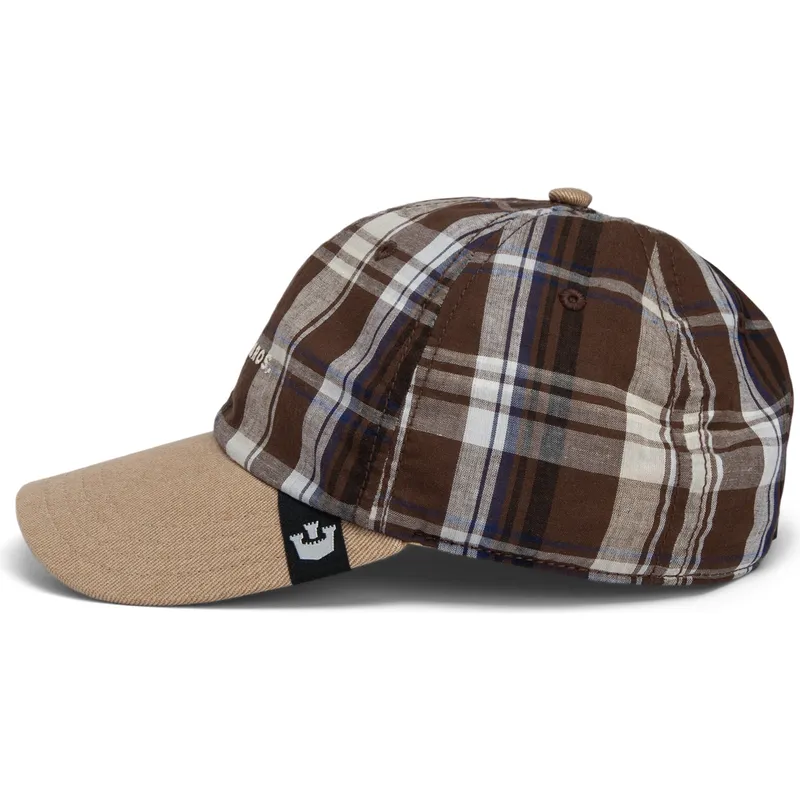 cap-zaoblena-brown-snapback-goorin-bros-curved-brim-ask-your-mother-papa-cap-madras-the-farm-brown-cap-the-farm-de-goorin-bros
