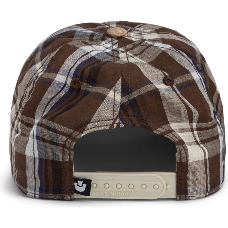 cap-zaoblena-brown-snapback-goorin-bros-curved-brim-ask-your-mother-papa-cap-madras-the-farm-brown-cap-the-farm-de-goorin-bros