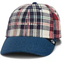 gorra-curva-azul-marino-y-roja-snapback-raised-in-a-barn-papa-cap-madras-the-farm-de-goorin-bros