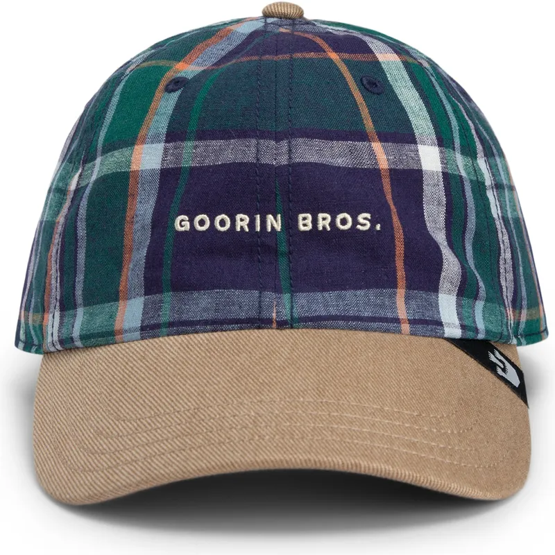 cap-zaoblena-multicolor-snapback-goorin-bros-curved-brim-hardly-working-papa-cap-madras-the-farm-navy-blue-and-brown-cap-the-far