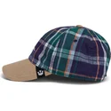 goorin-bros-curved-brim-hardly-working-papa-cap-madras-the-farm-marineblaue-und-braune-snapback-cap