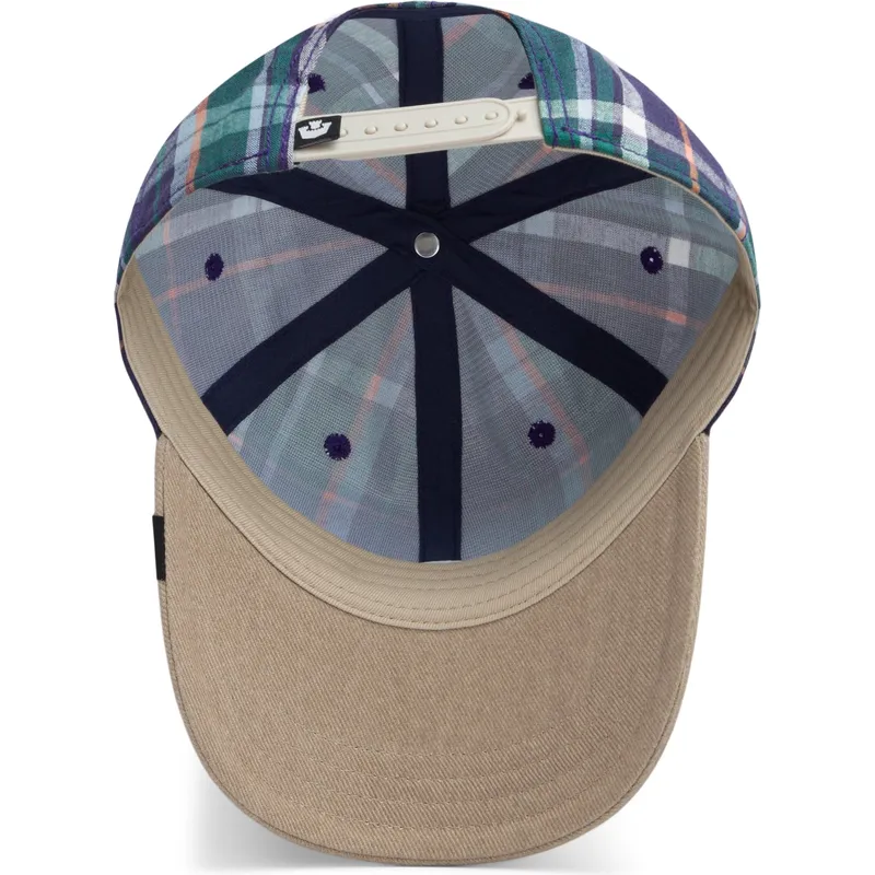 cap-zaoblena-multicolor-snapback-goorin-bros-curved-brim-hardly-working-papa-cap-madras-the-farm-navy-blue-and-brown-cap-the-far