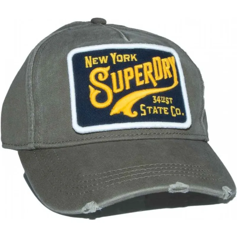 grune-verstellbare-curved-cap-graphic-khaki-green-von-superdry