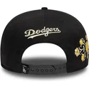 schwarze-flache-snapback-kappe-9fifty-floral-der-los-angeles-dodgers-mlb-von-new-era