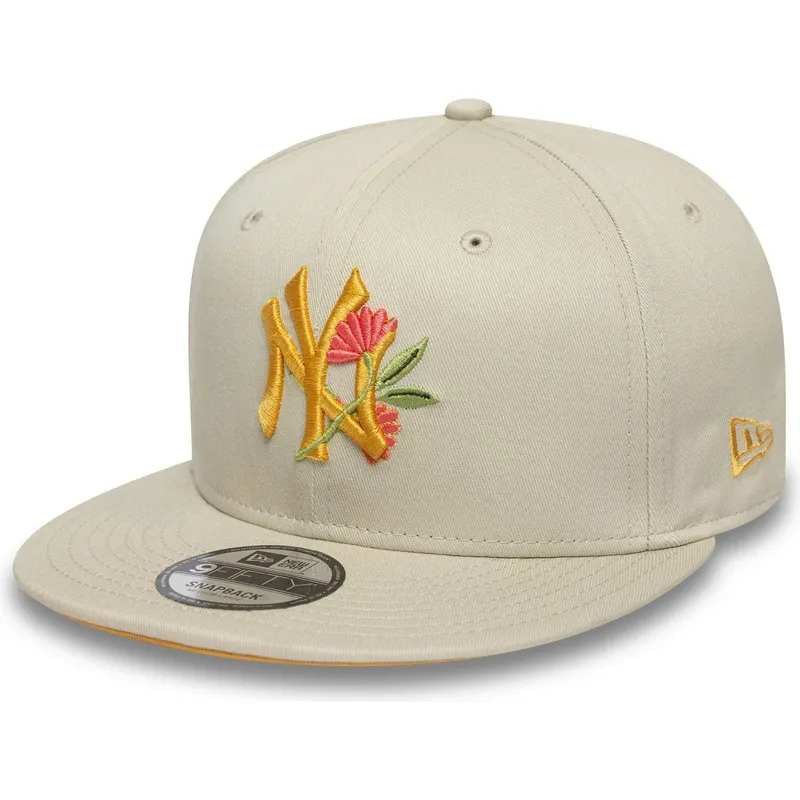 beige-floral-9fifty-snapback-flatcap-der-new-york-yankees-mlb-von-new-era