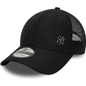 Schwarze verstellbare 9FORTY Flawless Trucker-Cap der New York Yankees MLB von New Era