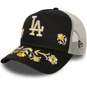 schwarze-trucker-kappe-a-frame-floral-icon-der-los-angeles-dodgers-mlb-von-new-era