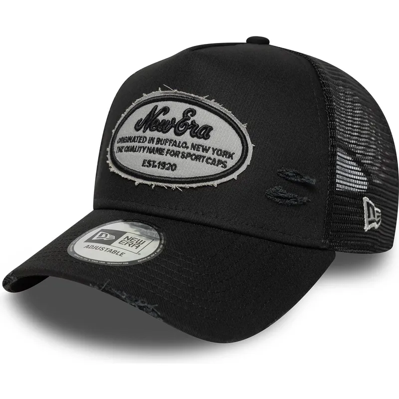 siltovka-zaoblena-cierna-snapback-a-frame-oval-distress-patch-new-era