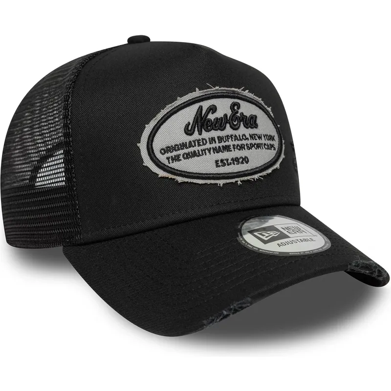 siltovka-zaoblena-cierna-snapback-a-frame-oval-distress-patch-new-era