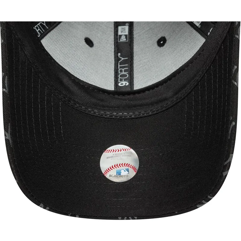 new-era-mlb-new-york-yankees-9forty-damen-verstellbare-schwarze-kappe-mit-monogramm