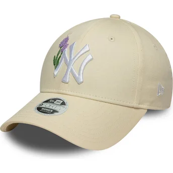 Šiltovka zaoblená béžová nastaviteľný 9FORTY Beaded New York Yankees MLB New Era
