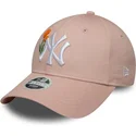 siltovky-zaoblena-ruzova-nastavitelny-pasik-9forty-beaded-new-york-yankees-mlb-new-era