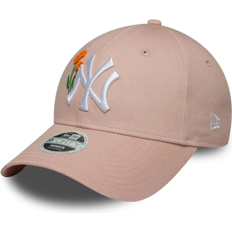 siltovky-zaoblena-ruzova-nastavitelny-pasik-9forty-beaded-new-york-yankees-mlb-new-era