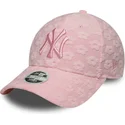 siltovka-zaoblena-ruzova-nastavitelny-9forty-floral-towelling-new-york-yankees-mlb-new-era