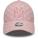 siltovka-zaoblena-ruzova-nastavitelny-9forty-floral-towelling-new-york-yankees-mlb-new-era