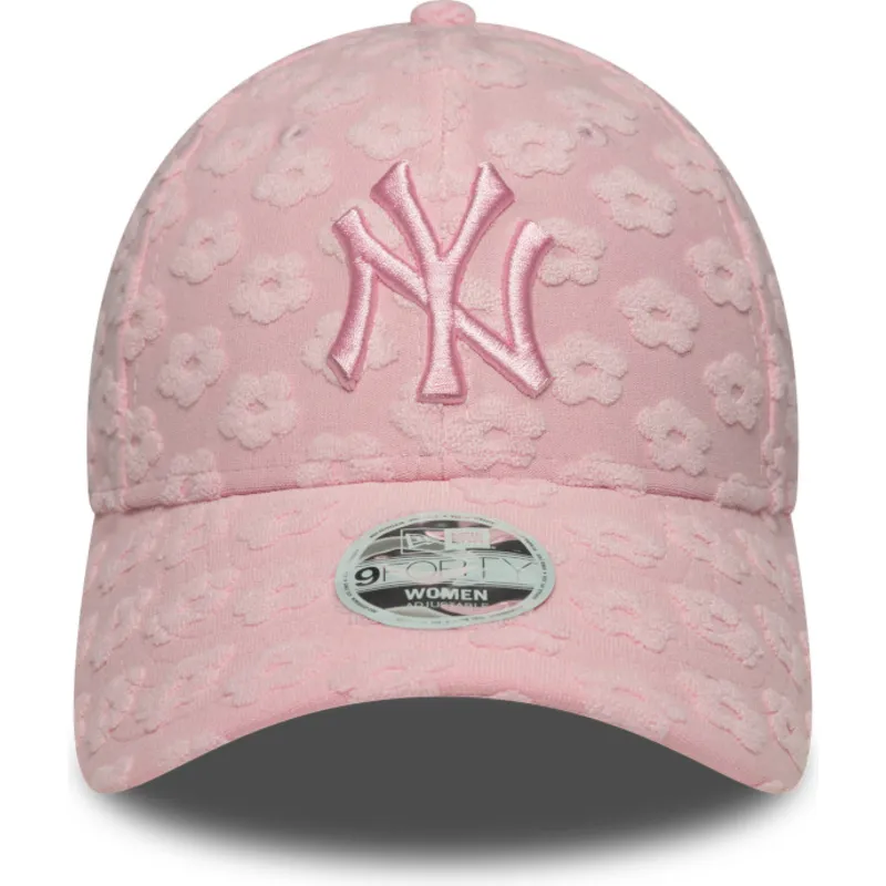 siltovka-zaoblena-ruzova-nastavitelny-9forty-floral-towelling-new-york-yankees-mlb-new-era