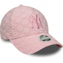 siltovka-zaoblena-ruzova-nastavitelny-9forty-floral-towelling-new-york-yankees-mlb-new-era