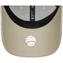 beige-verstellbare-damenkappe-9forty-woven-der-new-york-yankees-mlb-von-new-era