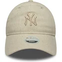 siltovka-zaoblena-bezova-nastavitelny-9twenty-linen-new-york-yankees-mlb-new-era