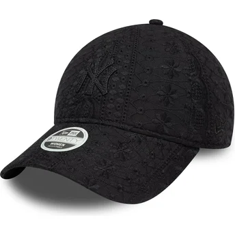 Cap zaoblená black adjustable strap 9TWENTY Broderie New York Yankees MLB New Era