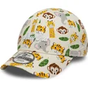 new-era-9forty-all-over-print-safari-verstellbare-beige-kinder-cap-mit-gebogenem-schirm