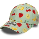 grune-verstellbare-kinder-cap-9forty-all-over-print-fruit-von-new-era
