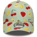 grune-verstellbare-kinderkappe-9forty-all-over-print-fruit-von-new-era