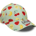 grune-verstellbare-kinder-cap-9forty-all-over-print-fruit-von-new-era
