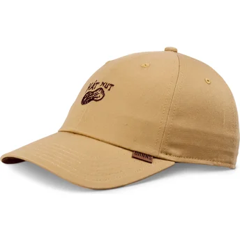 Verstellbare braune Curved Dad Cap Nut von Djinns