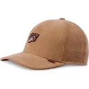 djinns-truefit-hut-nut-waffle-braune-snapback-kappe-mit-gebogenem-schirm