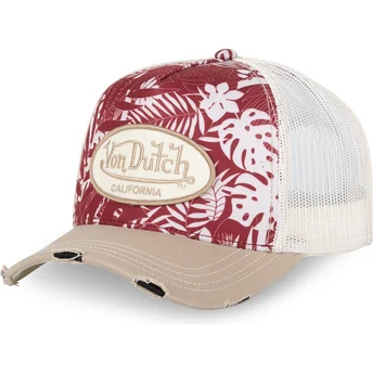 Šiltovka zaoblená červená snapback PRINT03 Von Dutch