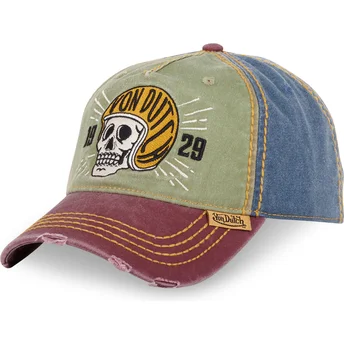 Šiltovka zaoblená viacfarebná nastaviteľný RETRO03 Von Dutch