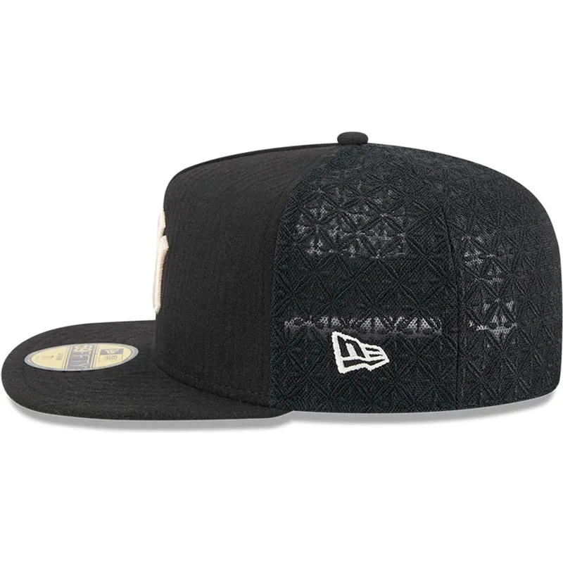 schwarze-enganliegende-flat-cap-59fifty-day-a-frame-der-new-york-yankees-mlb-von-new-era