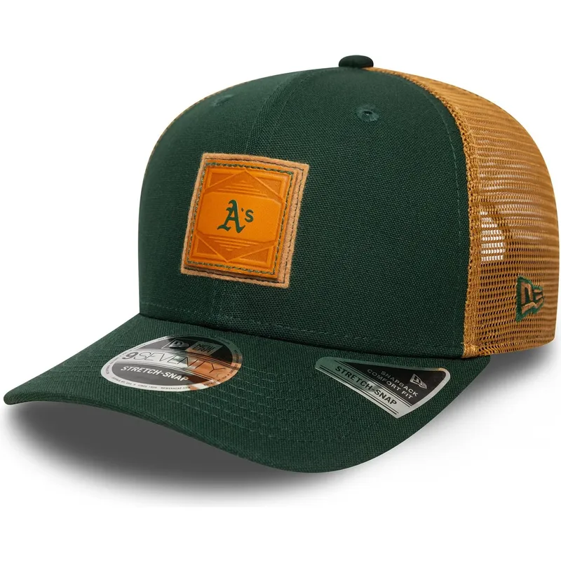 siltovka-zaoblena-zelena-snapback-9seventy-stretch-snap-debossed-oakland-athletics-mlb-new-era