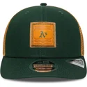 grune-und-braune-trucker-kappe-9seventy-stretch-snap-debossed-logo-der-oakland-athletics-mlb-von-new-era