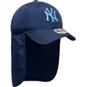 blaue-gebogene-snapback-kappe-fur-kinder-mit-blauem-logo-9forty-sun-shield-der-new-york-yankees-mlb-von-new-era