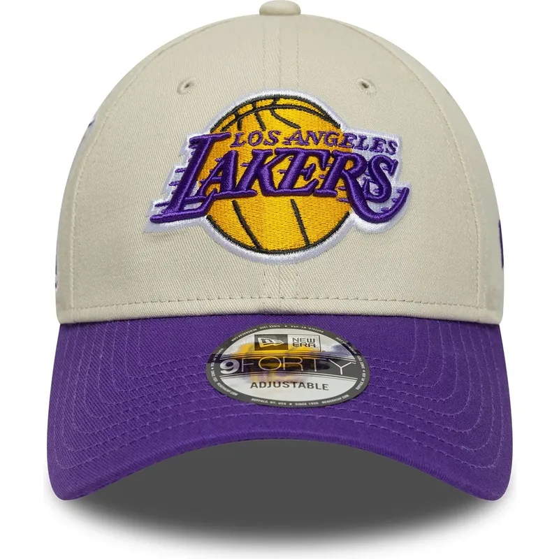 siltovka-zaoblena-bezova-nastavitelny-9forty-contrast-patch-los-angeles-lakers-nba-new-era