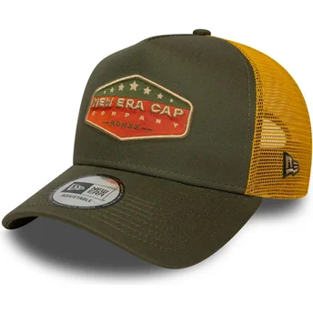 Gorra trucker verde y amarilla A Frame Cotton Patch de...