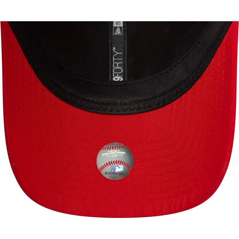 rote-verstellbare-9forty-flawless-trucker-kappe-der-new-york-yankees-mlb-von-new-era
