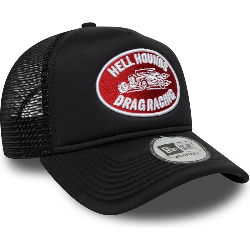 schwarze-trucker-kappe-a-frame-graphic-patch-von-new-era