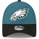 grune-und-schwarze-verstellbare-gebogene-kappe-fur-kinder-9forty-the-league-der-philadelphia-eagles-nfl-von-new-era