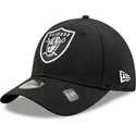 schwarze-gebogene-verstellbare-kinderkappe-9forty-the-league-der-las-vegas-raiders-nfl-von-new-era