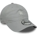 verstellbare-graue-kappe-mit-gebogenem-schirm-9twenty-mini-logo-washed-der-los-angeles-dodgers-mlb-von-new-era