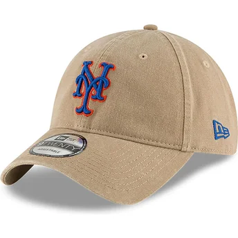 Cap zaoblená beige adjustable strap 9TWENTY Core Classic New York Mets MLB New Era