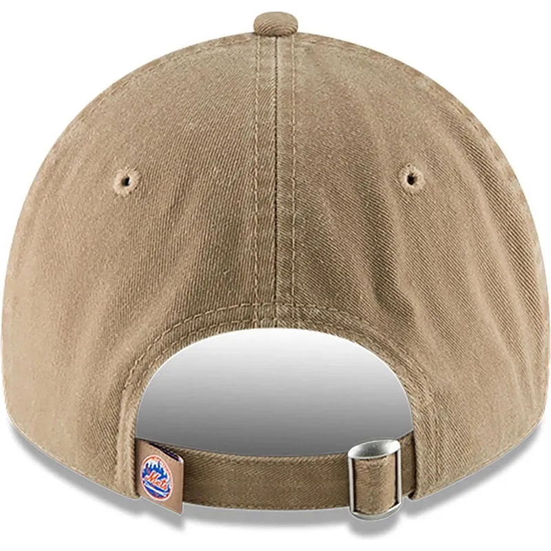 beige-verstellbare-curved-cap-9twenty-core-classic-der-new-york-mets-mlb-von-new-era